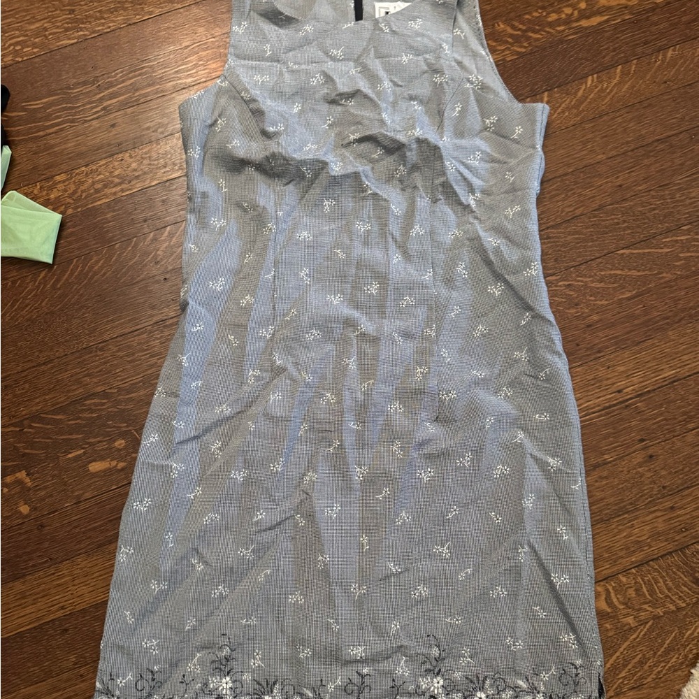 Vintage embroidered gingham dress